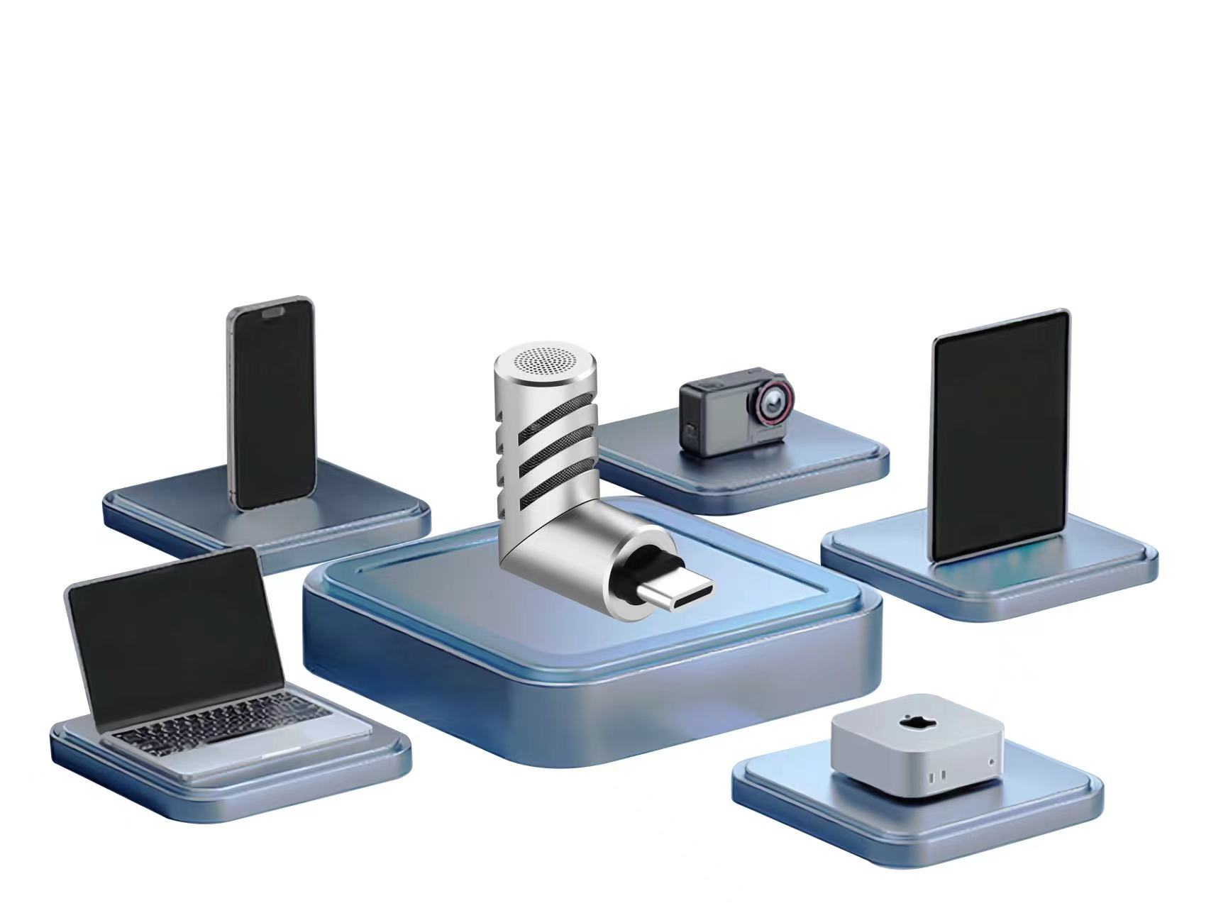 2025爆款口播直播便携手机自能降噪充电监听麦克风